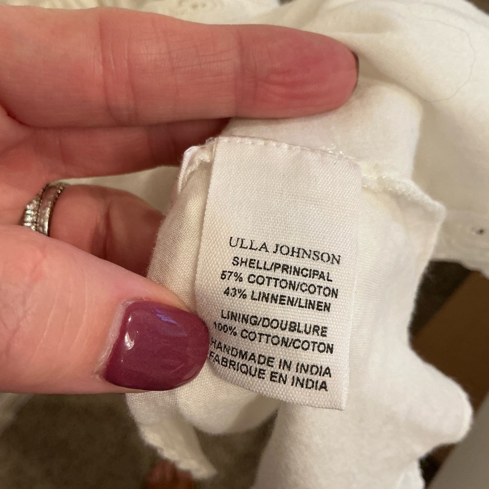 Ulla Johnson White Lace-Up Embroidered dress - Picture 9 of 11
